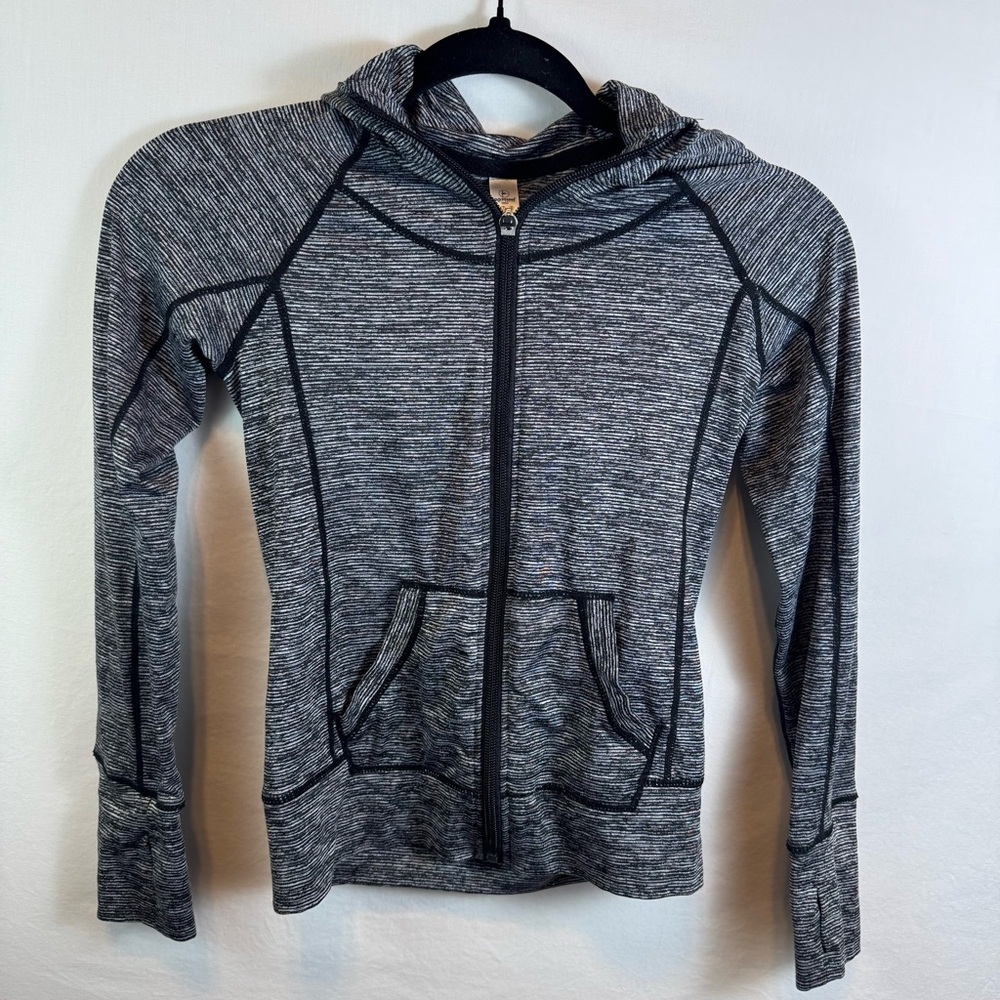 90 Degree Gray Zip-Up Hoodie Girls Size S